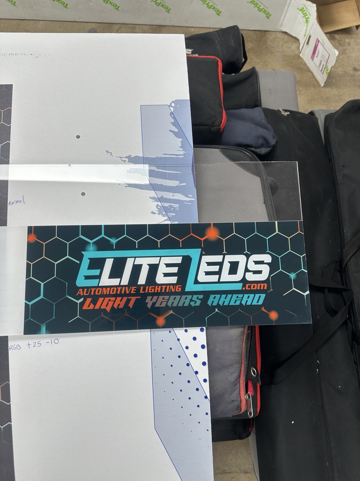 Printed board material sample